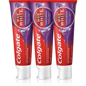 Colgate Max White Purple Reveal osvěžující zubní pasta 3x75 ml