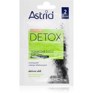Astrid CITYLIFE Detox čisticí maska s aktivním uhlím 2x8 ml