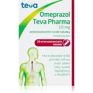 TEVA PHARMA Omeprazol 10mg enterosolventní tvrdé tobolky k léčbě příznaků refluxu u dospělých 28 tbl
