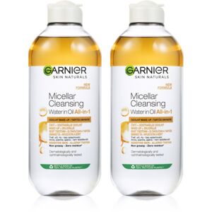 Garnier Skin Naturals dvoufázová micelární voda 2 x 400ml(3 v 1)
