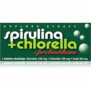 NATURVITA Spirulina+Chlorella+Prebiotikum doplněk stravy pro detoxikaci organismu a podporu imunity 90 ks