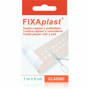 Fixaplast Náplast Classic nedělená s polštářkem 1mx6cm náplasti na ošetření drobných poranění 1 ks