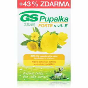 GS Pupalka Forte s vitaminem E doplněk stravy pro krásnou pleť a hormonální rovnováhu 100 ks