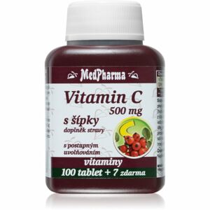 MedPharma Vitamin C 500mg se šípky, s postupným uvolňováním doplněk stravy s vitaminem C 107 ks