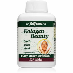 MedPharma Kolagen Beauty biotin, selen, zinek doplněk stravy pro krásné vlasy, pleť a nehty 107 ks