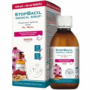 Dr.Weiss STOPBACIL Medical sirup bylinný přípravek proti příznakům nachlazení 150 ml