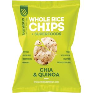 Bombus Whole Rice Chips rýžové chipsy Chia & Quinoa 60 g