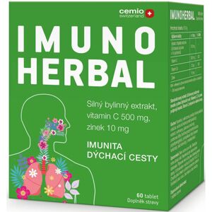 Cemio Imunoherbal tablety pro podporu imunity, snížení míry únavy a vyčerpání 60 tbl