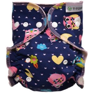 T-TOMI Pant Diaper Changing Set Snaps pratelná kalhotková plena s vkládací plenou Owls 3 - 15 kg 1 ks