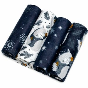 T-Tomi Cloth Diapers Night Foxes látkové pleny 76x76 cm 4 ks