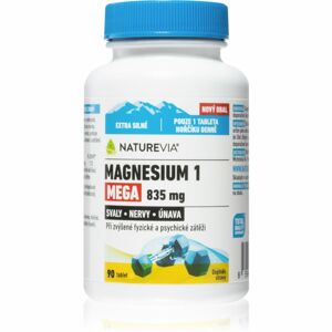 NatureVia Magnesium 1 Mega 835mg doplněk stravy s vysokým obsahem hořčíku 90 ks