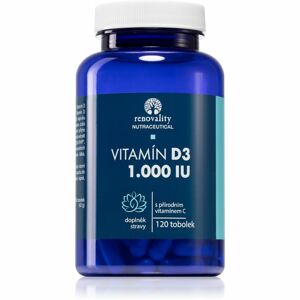 Renovality Vitamin D3 1000 I.U s vitaminem C doplněk stravy pro podporu imunitního systému 120 ks