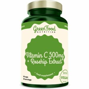 GreenFood Nutrition Vitamín C 500 mg + Extrakt ze šípků podpora imunity 60 ks