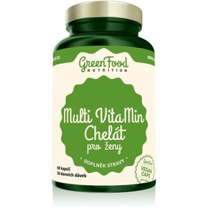 GreenFood Nutrition Multi VitaMin Chelát pro ženy doplněk stravy pro ženy 60 ks