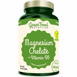 GreenFood Nutrition Magnesium Chelate + Vitamin B6 podpora spánku a regenerace 90 ks