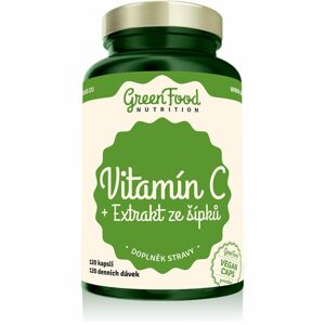 GreenFood Nutrition Vitamin C 200 extrakt ze šípků doplněk stravy s vitamínem C 120 ks