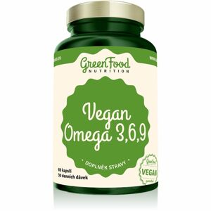 GreenFood Nutrition Omega 3,6,9 Vegan doplněk stravy s revitalizujícím účinkem 60 ks