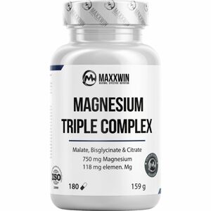 Maxxwin MAGNESIUM TRIPLE COMPLEX VEGAN doplněk stravy s vysokým obsahem hořčíku 180 ks