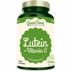 GreenFood Nutrition Lutein + Vitamin A doplněk stravy pro podporu zdravého zraku 60 ks