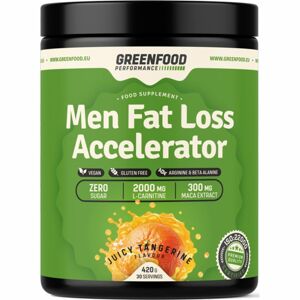GreenFood Nutrition Performance Men Fat Loss Accelerator spalovač tuků příchuť juicy tangerine 420 g