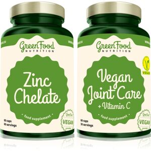 GreenFood Nutrition Vegan Joint Care with Vitamin C + Zinc Chelate sada (pro podporu zdraví pohybové soustavy)