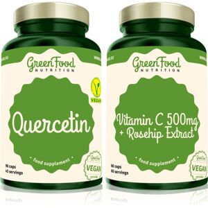 GreenFood Nutrition Quercetin + Vitamin C 500 mg sada (pro podporu imunitního systému)