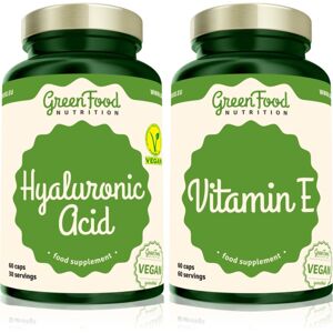 GreenFood Nutrition Hyaluronic Acid + Vitamin E sada (pro krásné vlasy a pokožku)
