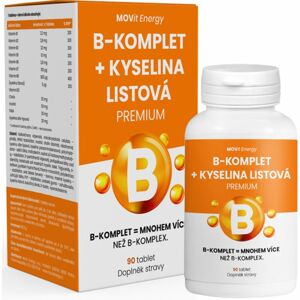 Movit Energy B-Komplet + Kyselina listová PREMIUM doplněk stravy pro podporu metabolismu 90 ks