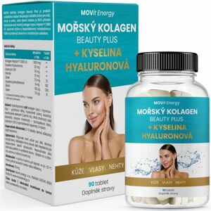 Movit Energy Mořský kolagen Beauty Plus s kyselinou hyaluronovou doplněk stravy pro vlasy, nehty a pokožku 90 ks