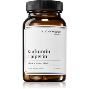 Alchymedic Kurkumin a piperin doplněk stravy pro podporu trávení 60 ks