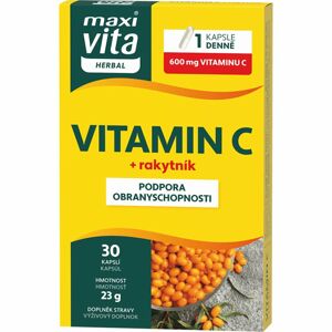 MaxiVita Herbal Vitamin C + rakytník doplněk stravy pro podporu imunitního systému 30 ks