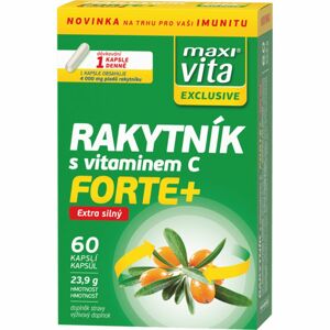MaxiVita Exclusive Rakytník s vitamínem C forte+ kapsle pro podporu imunitního systému 60 ks