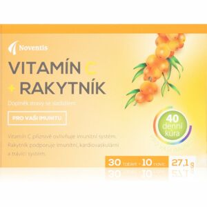 Noventis Vitamín C + rakytník doplněk stravy pro podporu imunitního systému 40 ks
