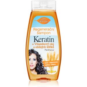 Bione Cosmetics Keratin + Obilné klíčky regenerační šampon pro všechny typy vlasů 400 ml