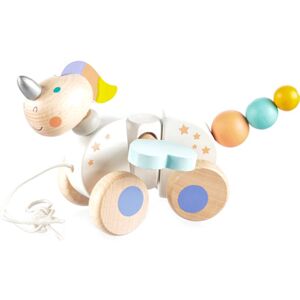 Zopa Wooden Pull Toy tahací hračka ze dřeva Unicorn 1 ks