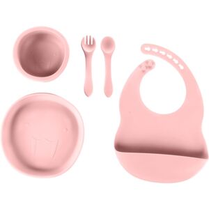 Zopa Silicone Set jídelní sada pro děti Old Pink 1 ks