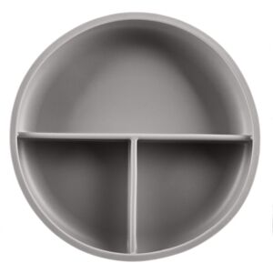 Zopa Silicone Divided Plate dělený talíř s přísavkou Dove Grey 1 ks