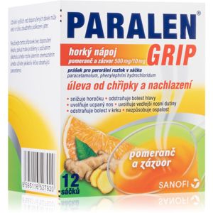 Paralen Paralen GRIP Horký nápoj pomeranč a zázvor 12 ks