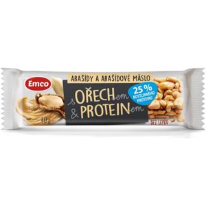Emco Ořechové s proteinem tyčinka s arašídy a arašídovým máslem 40 g