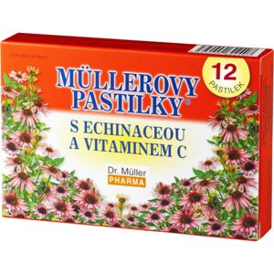 Dr. Müller Müllerovy pastilky® echinacea a vitamin C doplněk stravy pro podporu přirozené imunity a funkcí dýchací soustavy 24 ks