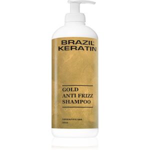 Brazil Keratin Anti Frizz Gold Shampoo hloubkově regenerační šampon pro suché a křehké vlasy 550 ml