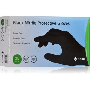 Holík Nitril Black nitrilové nepudrované ochranné rukavice velikost XL 100 ks