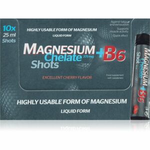 Salutem Magnesium Chelate+B6 Cherry doplněk stravy s vysokým obsahem hořčíku 10x25 ml