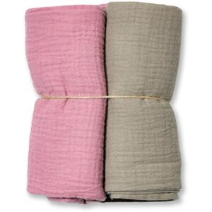 Eseco Muslin Diapers Grey + Pink látkové pleny 65 x 65 cm 2 ks
