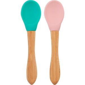 Minikoioi Spoon with Bamboo Handle lžička Green / Pink 2 ks