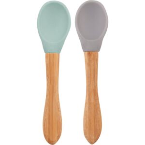 Minikoioi Spoon with Bamboo Handle lžička River Green/Powder Grey 2 ks