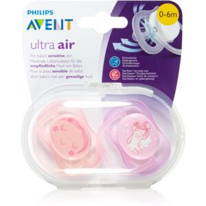 Philips Avent Soother Ultra Air 0-6 m dudlík Girl 2 ks