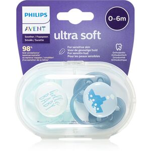 Philips Avent Soother Ultra Soft 0 - 6 m dudlík Boy Boat 2 ks
