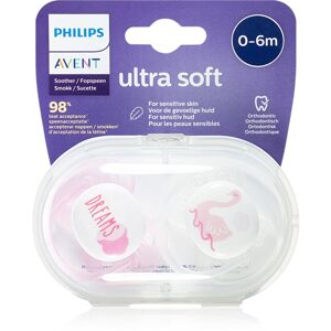 Philips Avent Soother Ultra Soft 0 - 6 m dudlík Girl Dreams 2 ks