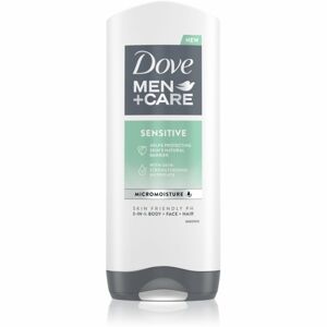 Dove Men+Care Sensitive sprchový gel na obličej, tělo a vlasy pro muže 400 ml